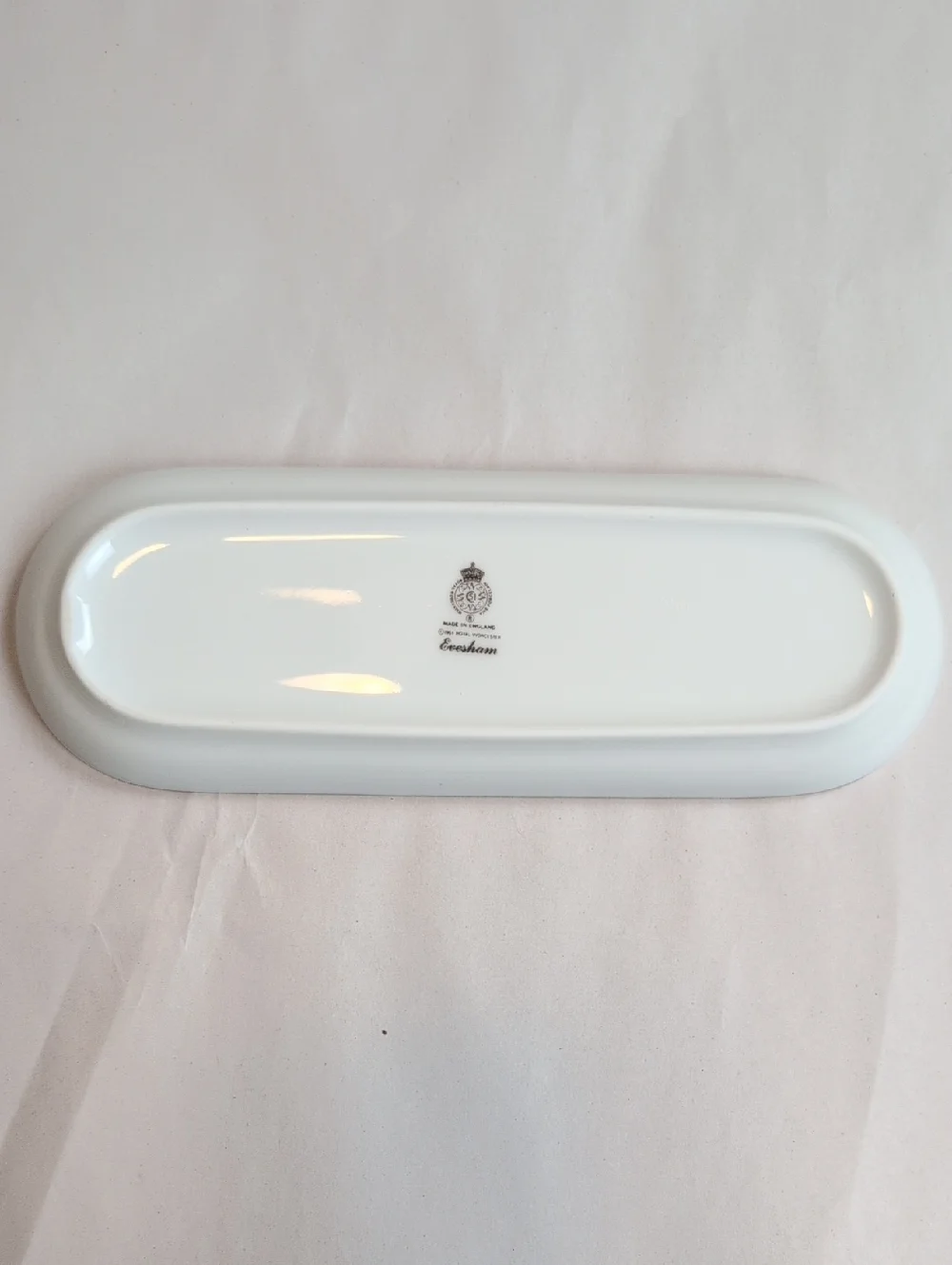 Vintage Royal Worcester Evesham Gold Fine Porcelain Mint Tray Apricot Design